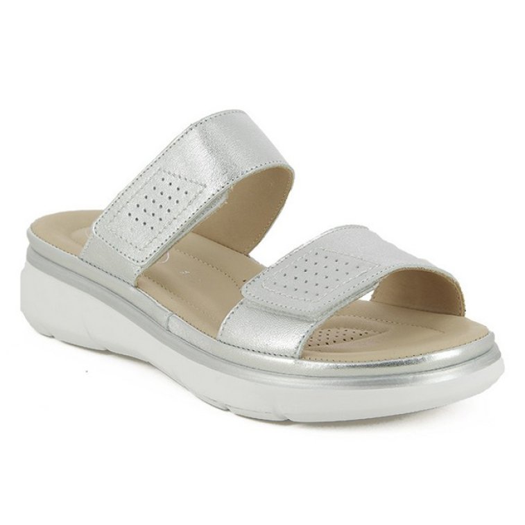 PAN10127 PANTOFOLE ARGENTO36